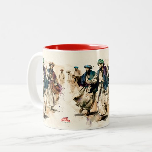 Afghan Athan Dance Coffee Tasse (Vorderseite Links)