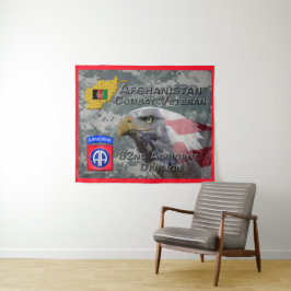 "Afghan Combat Veteran" - 82. Im Flugzeug Abteilun Wandteppich
