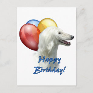 Afghan Happy Birthday Balloon Postkarte