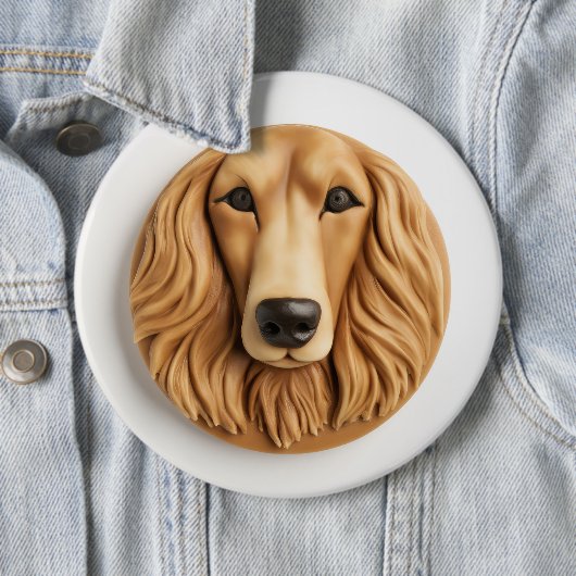 Afghan Hound 3D Inspiriert Button (Beispiel)