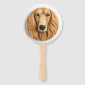 Afghan Hound 3D Inspiriert Fächer (Rückseite)