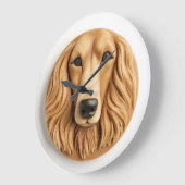 Afghan Hound 3D Inspiriert Große Wanduhr (Winkel)
