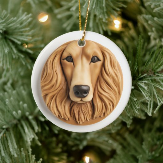 Afghan Hound 3D Inspiriert Keramik Ornament (Baum)