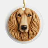 Afghan Hound 3D Inspiriert Keramik Ornament (Vorne)