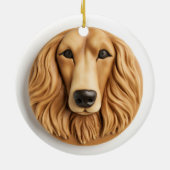 Afghan Hound 3D Inspiriert Keramik Ornament (Hinten)