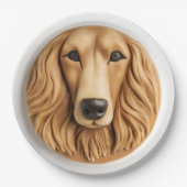 Afghan Hound 3D Inspiriert Pappteller (Vorderseite)