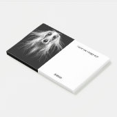 Afghan Hound Abstrakt Art Dog Name Post-it Klebezettel (angewinkelt)