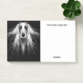 Afghan Hound Abstrakt Art Dog Name Post-it Klebezettel (Büro)