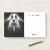 Afghan Hound Abstrakt Art Dog Name Post-it Klebezettel (Auf Schreibtisch)