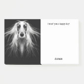 Afghan Hound Abstrakt Art Dog Name Post-it Klebezettel (Vorderseite)