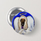 Afghan Hound Angel Button (Vorne & Hinten)