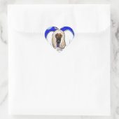 Afghan Hound Angel Herz-Aufkleber (Tasche)