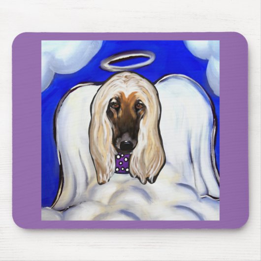 Afghan Hound Angel Mousepad (Vorne)