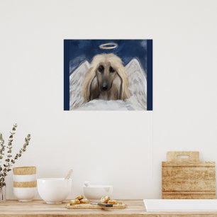 Afghan Hound Angel Poster