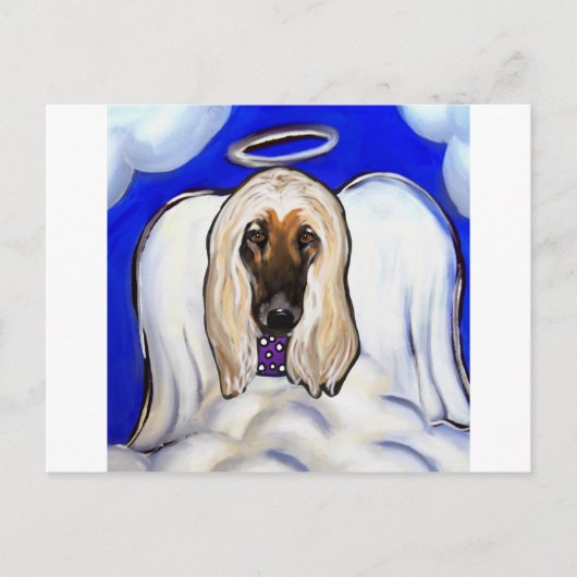 Afghan Hound Angel Postkarte (Vorderseite)