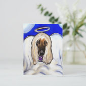 Afghan Hound Angel Postkarte (Stehend Vorderseite)