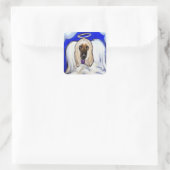 Afghan Hound Angel Quadratischer Aufkleber (Tasche)