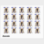 Afghan Hound Angel Quadratischer Aufkleber (Blatt)
