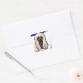 Afghan Hound Angel Quadratischer Aufkleber (Umschlag)
