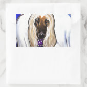 Afghan Hound Angel Rechteckiger Aufkleber (Tasche)