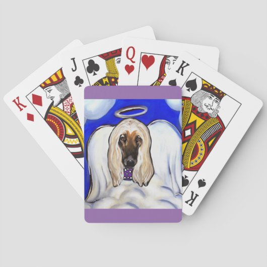 Afghan Hound Angel Spielkarten (Rückseite)