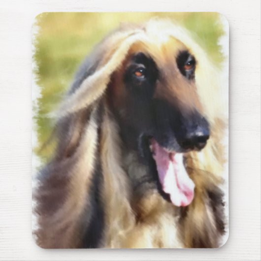 Afghan Hound Art Geschenke Mousepad (Vorne)