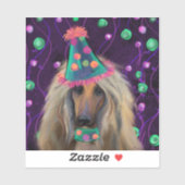 AFGHAN HOUND AUFKLEBER (Blatt)