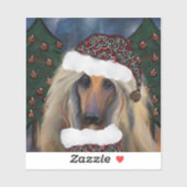 AFGHAN HOUND AUFKLEBER (Blatt)