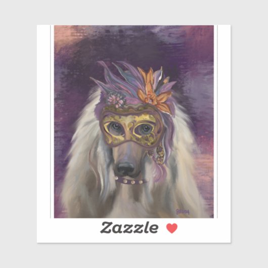 AFGHAN HOUND AUFKLEBER (Blatt)