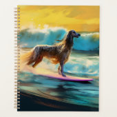 Afghan Hound Beach Surfing Painting  Planer (Vorderseite)