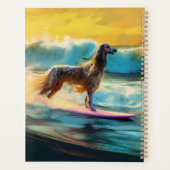 Afghan Hound Beach Surfing Painting Planer (Rückseite)