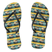 Afghan Hound Beach Surfmalerei Badesandalen (Fußbett)