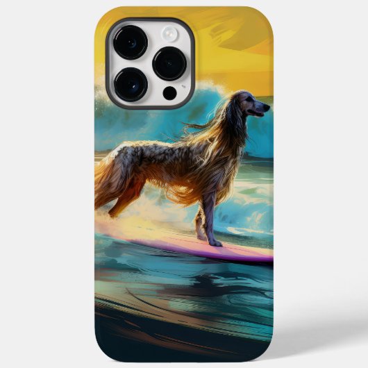 Afghan Hound Beach Surfmalerei Case-Mate iPhone Hülle (Rückseite)