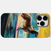 Afghan Hound Beach Surfmalerei Case-Mate iPhone Hülle (Rückseite (Horizontal))