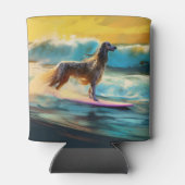 Afghan Hound Beach Surfmalerei Dosenkühler (Rückseite)