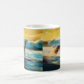 Afghan Hound Beach Surfmalerei Kaffeetasse (Mittel)