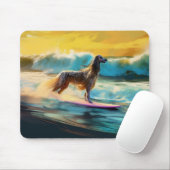 Afghan Hound Beach Surfmalerei Mousepad (Mit Mouse)
