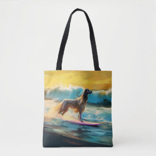 Afghan Hound Beach Surfmalerei Tasche