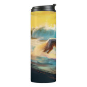 Afghan Hound Beach Surfmalerei Thermosbecher (Nach links gedreht)