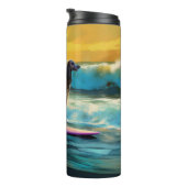 Afghan Hound Beach Surfmalerei Thermosbecher (Nach rechts gedreht)