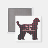 AFGHAN HOUND BESTE FREUNDIN MAGNET (Vorderseite/Rückseite)