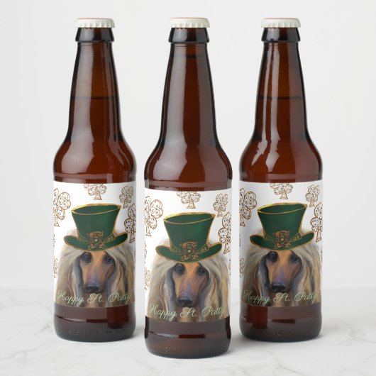 AFGHAN HOUND BIERFLASCHENETIKETT (Flaschen)