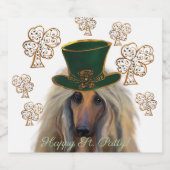AFGHAN HOUND BIERFLASCHENETIKETT (Einzelnes Label)