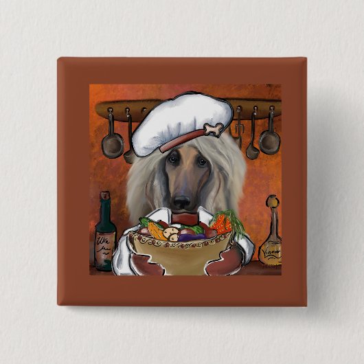 Afghan Hound Button (Vorderseite)