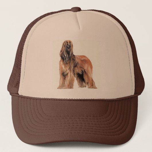 Afghan Hound Cap Truckerkappe (Vorderseite)