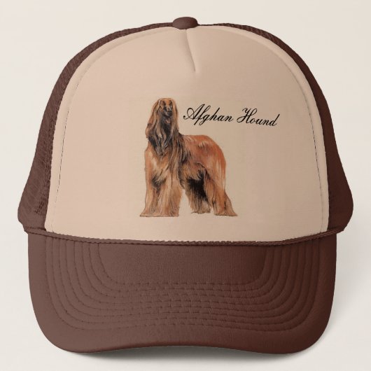 Afghan Hound Cap Truckerkappe (Vorderseite)
