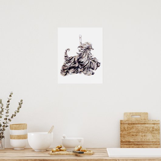 Afghan Hound Carousel Moving Poster (Küche)