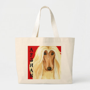 Afghan Hound Color Block Jumbo Stoffbeutel