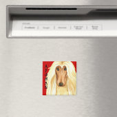 Afghan Hound Color Block Magnet (In Situ (Geschirrspüler))