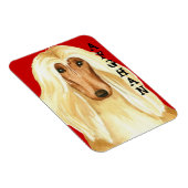 Afghan Hound Color Block Magnet (Rechte Seite)